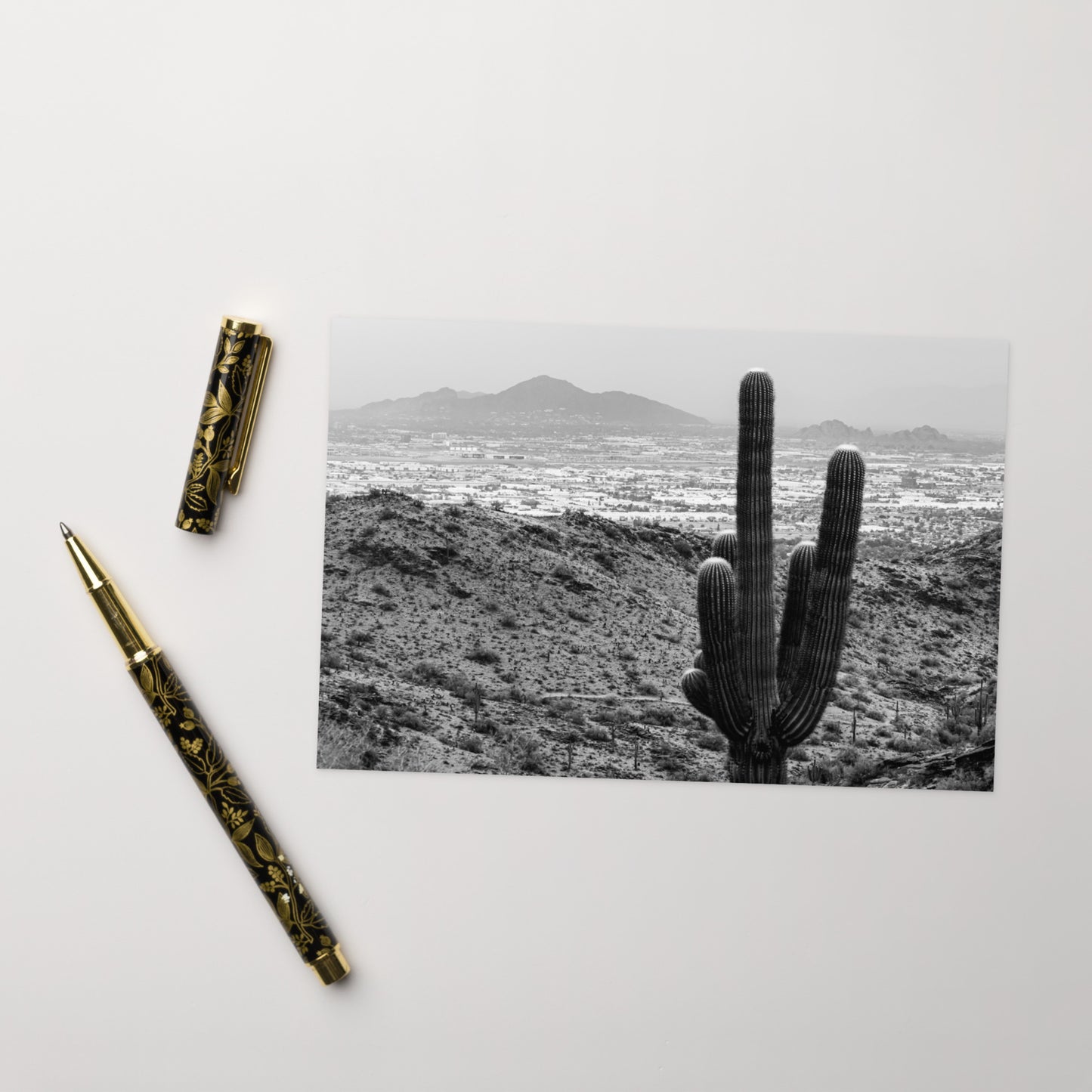 Camel and Cactus Greeting Card