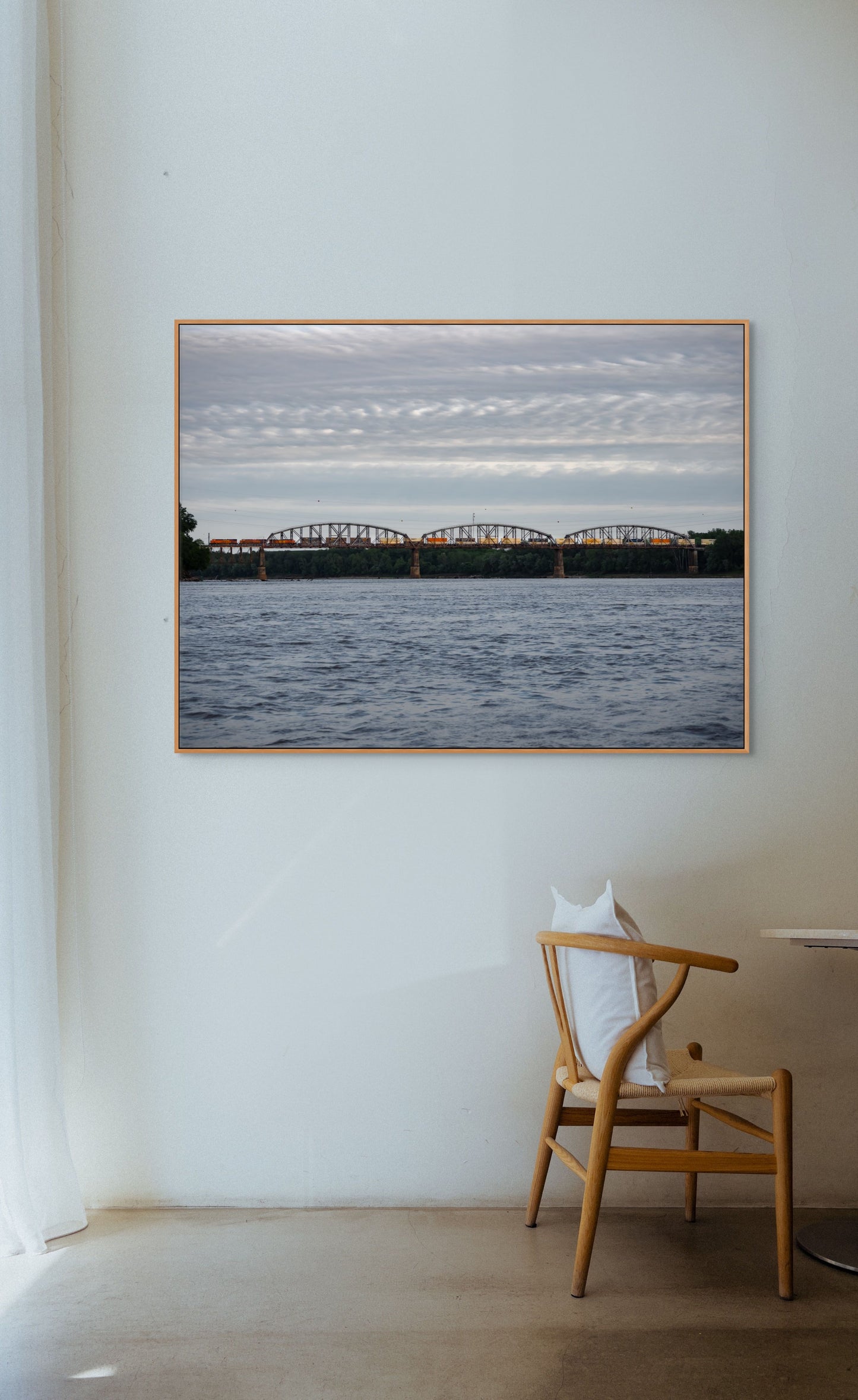 Train Over the River. The Missouri River, Missouri. /20